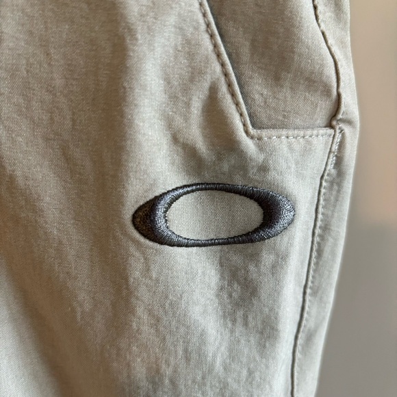 Oakley Tan Nylon Stretch Activewear Flat Front Chino Take Golf Pants Men 34x29 - Picture 4 of 8